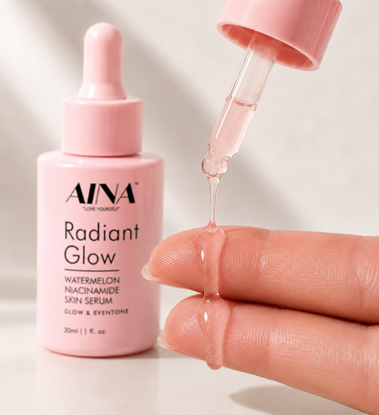 AINA Watermelon Serum texture - lightweight non-sticky formula